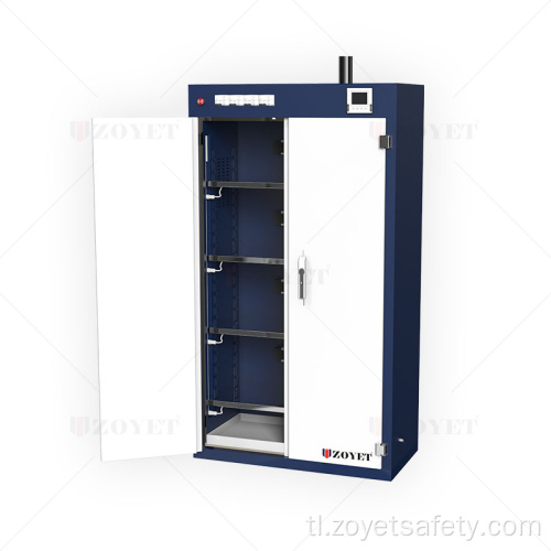 Dalawang Layer na Steel Plate Fireproof Battery Charging Cabinet